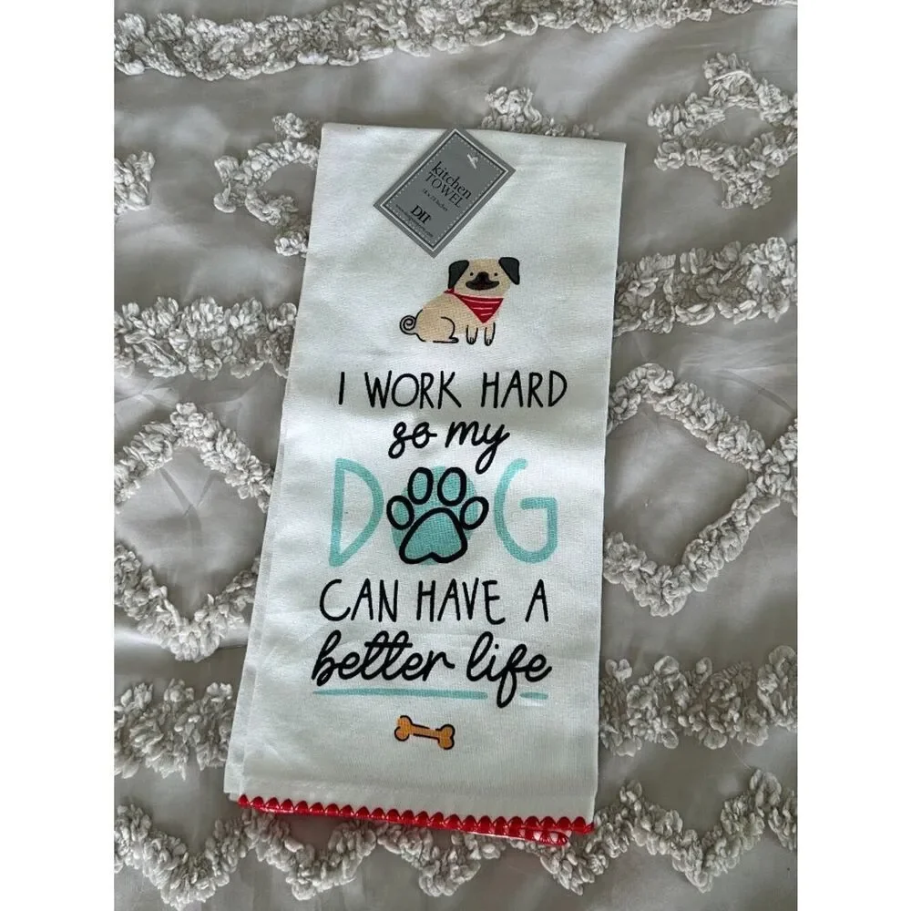 NWT Dog Tea Towel